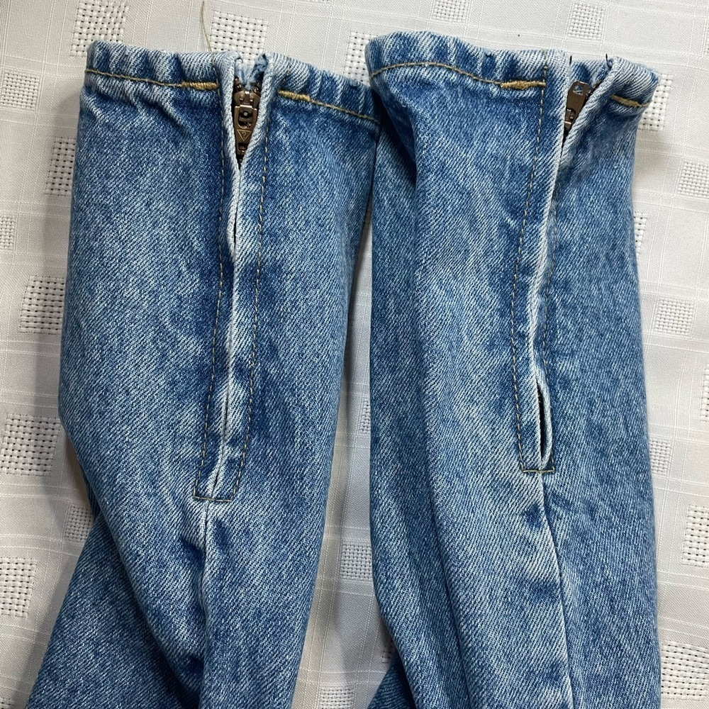 Vintage GUESS Georges Marciano High Waist Jeans w/ Ankle Zippers Sz 30 USA Made - Picture 6 of 16